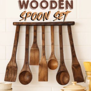 Sustainable Wooden Spoon Set – Plastic-Free Cooking Tools