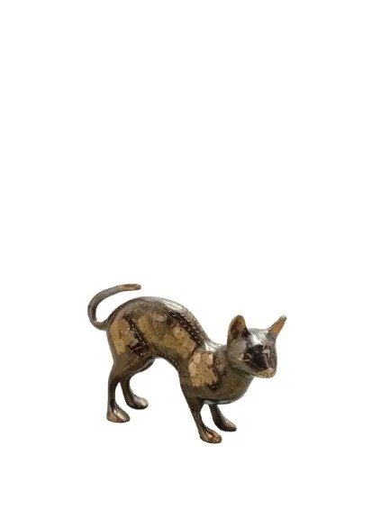Handmade Brass Cat Jarrah (15 cm) - Image 5
