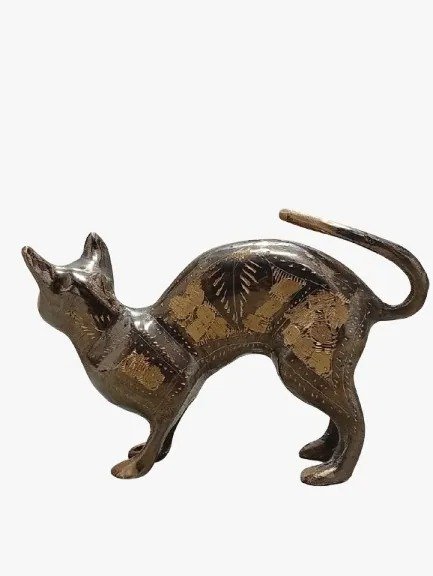Handmade Brass Cat Jarrah (15 cm) - Image 7