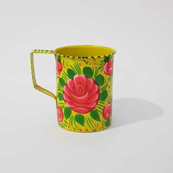 Yellow truck art tea cup