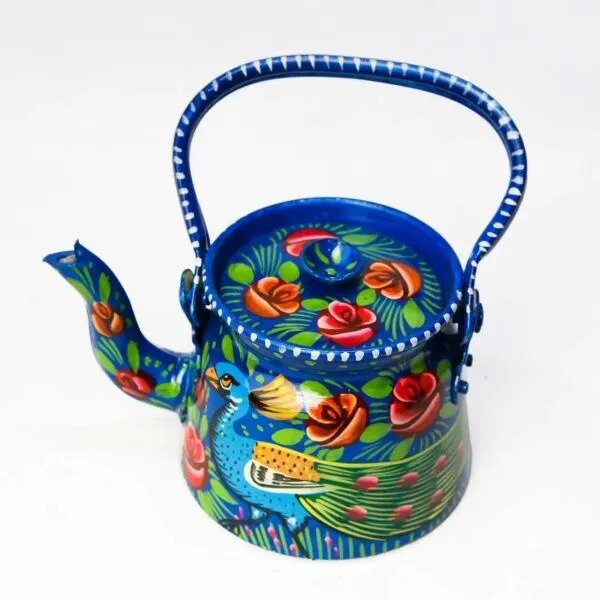Top View Blue truck art kettle