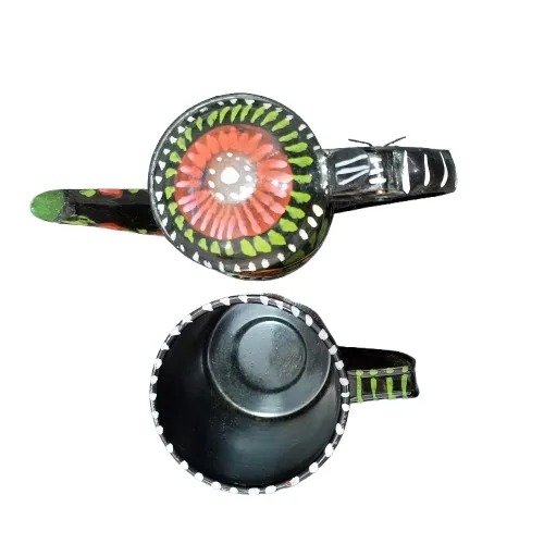 Top view of Black truck art kettle with cup
