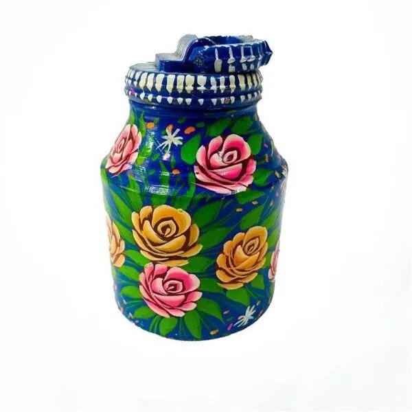 Front view of Truck art ghee pot 2Kg