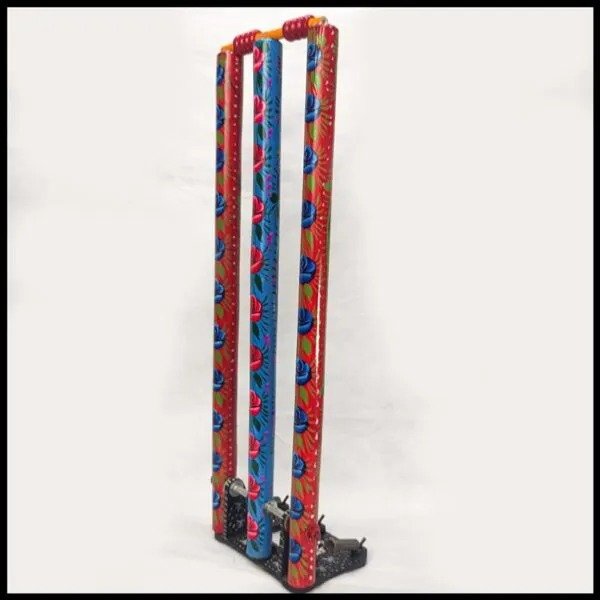 Side view of full truck art cricket wicket