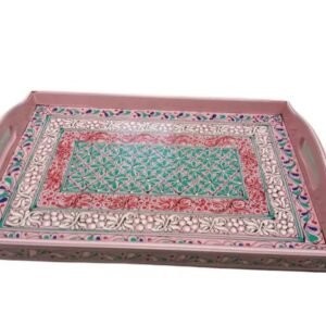 Bundi Work Tray/Pakistani Hand Painted Tray/Homedeccor (Size: L: 45cm, W: 30cm)