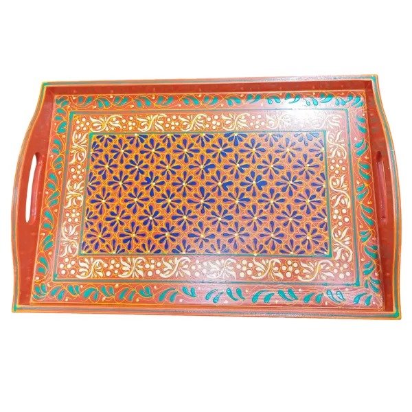 Full view of Bundi Work serving tray