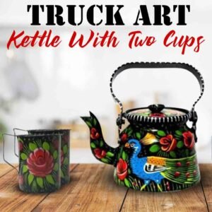 Truck Art Kettle with 2 cups