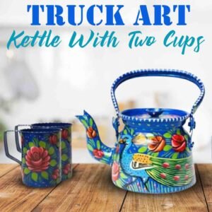 Truck Art Kettle with 2 cups