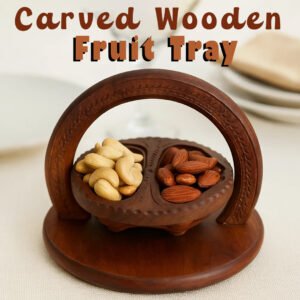 Carved Wooden Fruit Tray