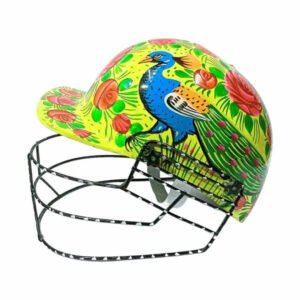 Pakistani Truck Art Cricket Helmet – Hand-Painted Traditional Helmet for Home Decor & Gifts