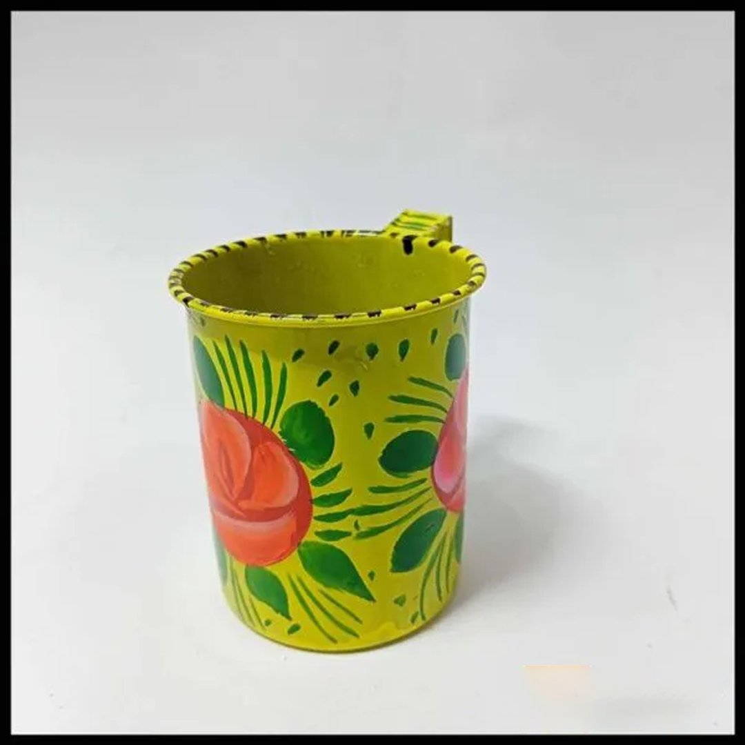 Yellow truck art cups