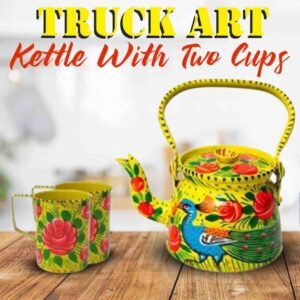 Truck Art Kettle with 2 cups