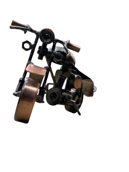 Handcrafted Vintage Metal Motorcycle size : 15cm - Image 4
