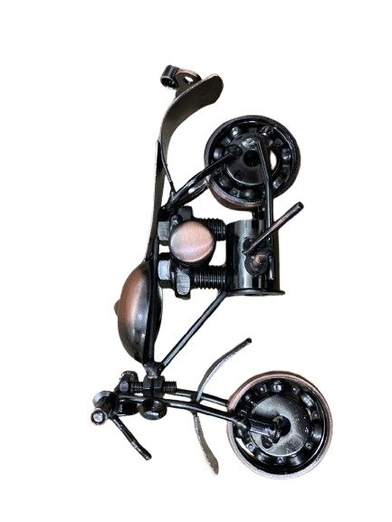 Handcrafted Vintage Metal Motorcycle size : 15cm - Image 5