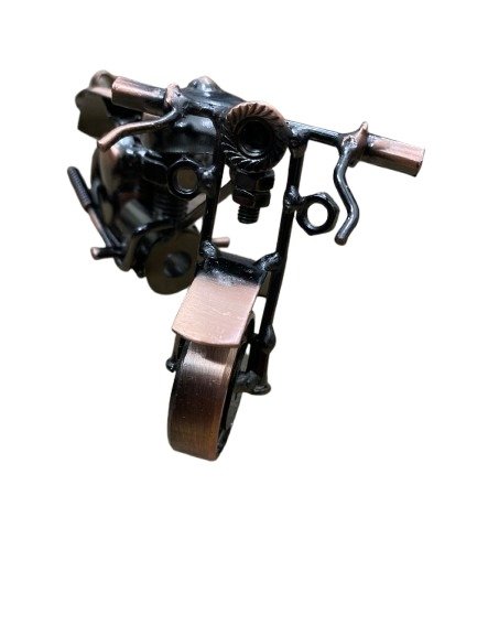 Handcrafted Vintage Metal Motorcycle size : 15cm - Image 7