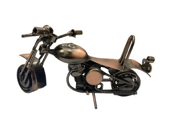 Handcrafted Vintage Metal Motorcycle size : 15cm - Image 4
