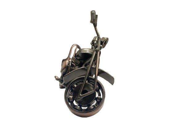 Handcrafted Vintage Metal Motorcycle size : 15cm - Image 6