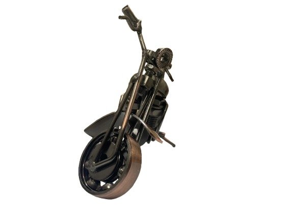 Handcrafted Vintage Metal Motorcycle size : 15cm - Image 10