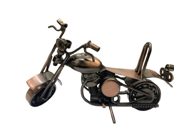 Handcrafted Vintage Metal Motorcycle size : 15cm - Image 11