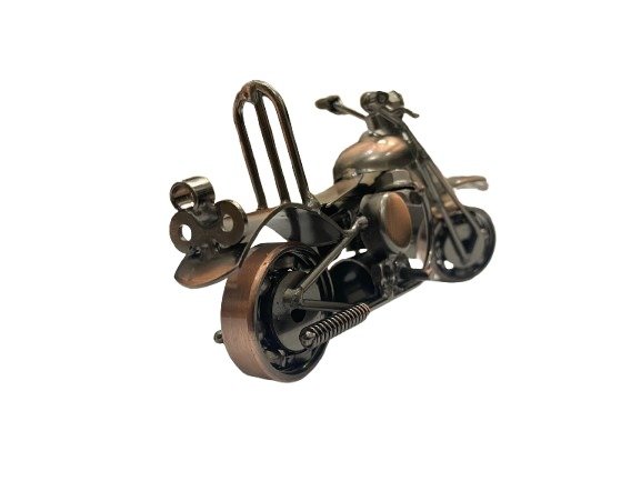 Handcrafted Vintage Metal Motorcycle size : 15cm - Image 13