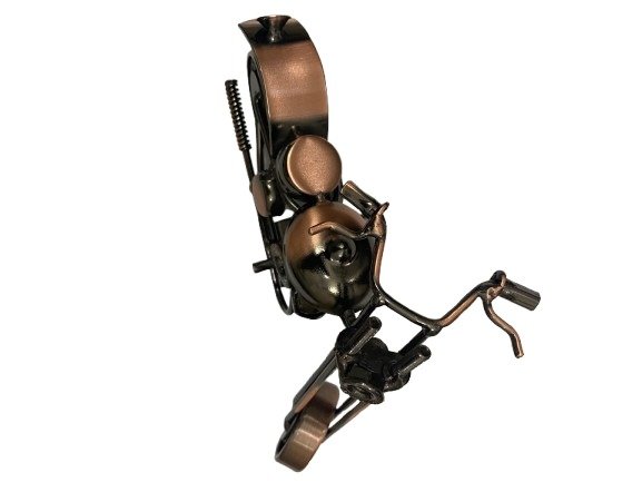 Handcrafted Vintage Metal Motorcycle size : 15cm - Image 3