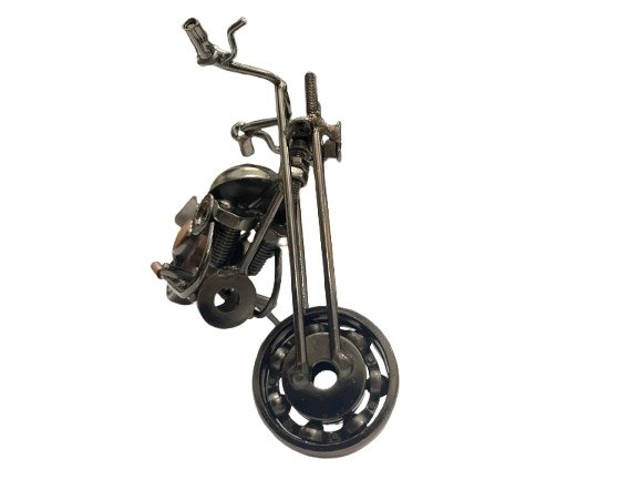 Handcrafted Vintage Metal Motorcycle size : 15cm - Image 6