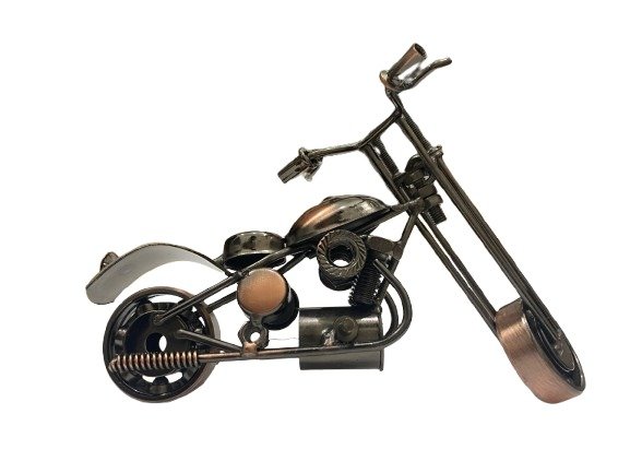 Handcrafted Vintage Metal Motorcycle size : 15cm - Image 8