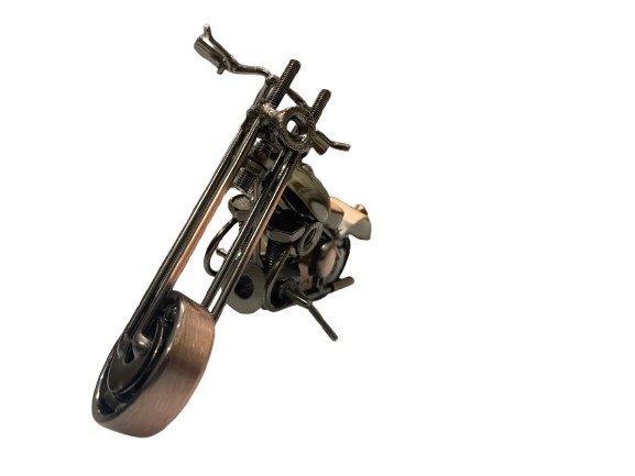 Handcrafted Vintage Metal Motorcycle size : 15cm - Image 9