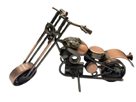 Handcrafted Vintage Metal Motorcycle size : 15cm - Image 10
