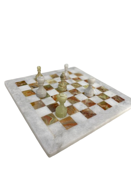 Handmade Onyx Chess Board Set Size 30 cm - Image 4