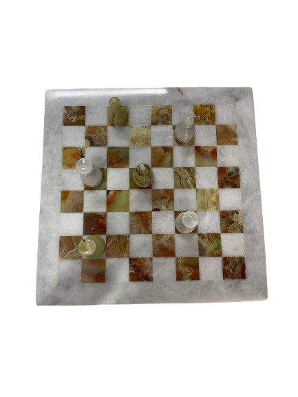Handmade Onyx Chess Board Set Size 30 cm - Image 8