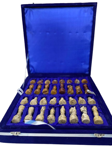 Handmade Onyx Chess Board Set Size 30 cm - Image 8