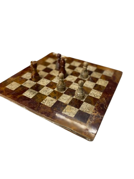 Handmade Onyx Chess Board Set Size 30 cm - Image 12