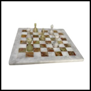 Handmade Onyx Chess Board Set Size 30 cm