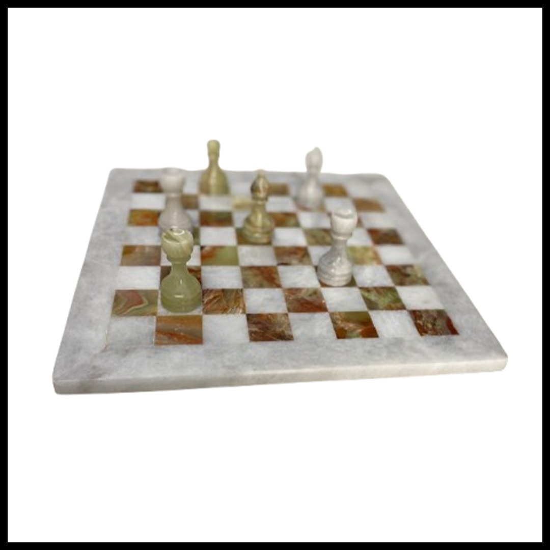 Handmade Onyx Chess Board Set Size 30 cm - Image 2