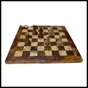 Handmade Onyx Chess Board Set Size 30 cm