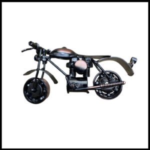 Handcrafted Vintage Metal Motorcycle size : 15cm