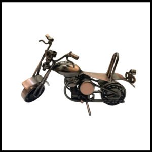 Handcrafted Vintage Metal Motorcycle size : 15cm