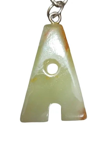 Handcrafted Onyx Marble Alphabetic Keychain - Image 3