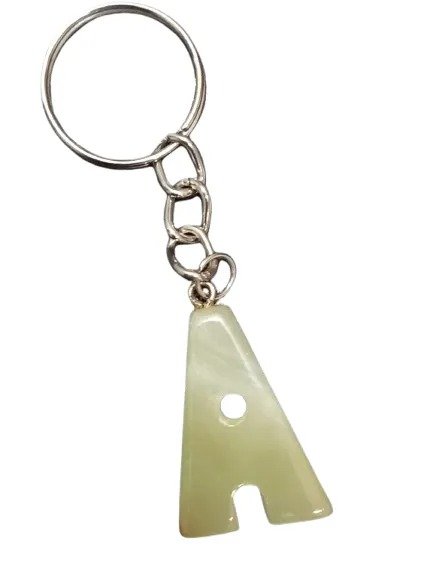 Handcrafted Onyx Marble Alphabetic Keychain - Image 5