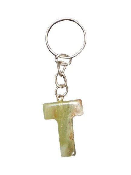 Handcrafted Onyx Marble Alphabetic Keychain - Image 5