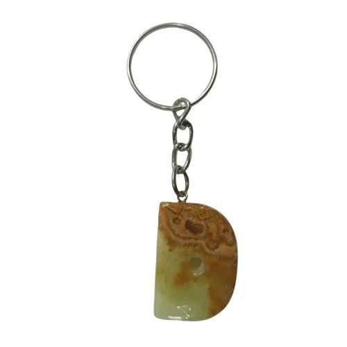 Handcrafted Onyx Marble Alphabetic Keychain - Image 4