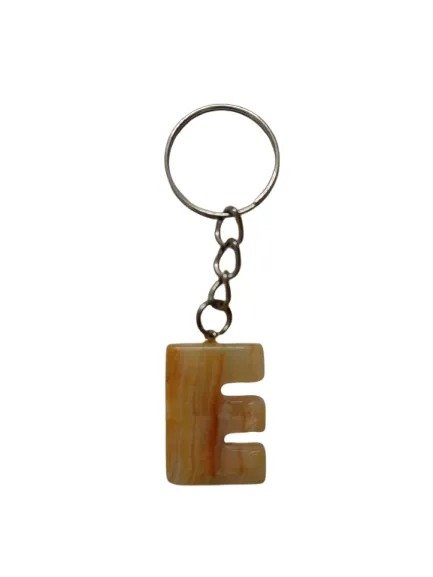 Handcrafted Onyx Marble Alphabetic Keychain - Image 4