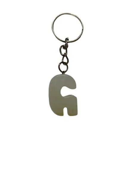 Handcrafted Onyx Marble Alphabetic Keychain - Image 3