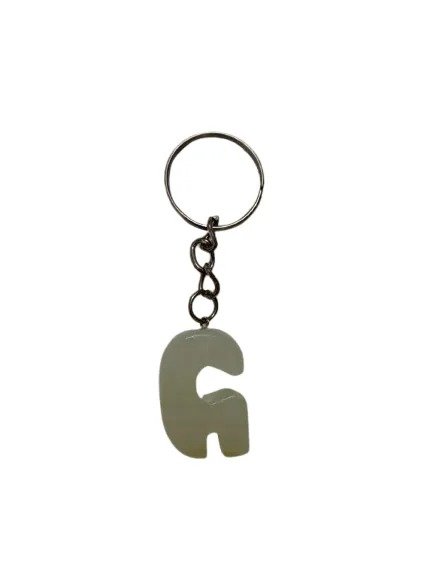 Handcrafted Onyx Marble Alphabetic Keychain - Image 5