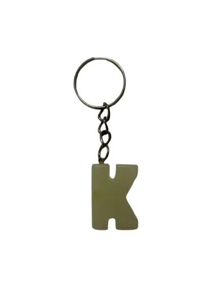 Handcrafted Onyx Marble Alphabetic Keychain - Image 3