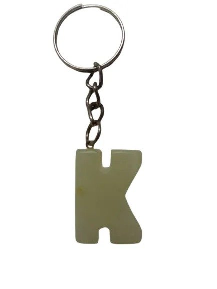 Handcrafted Onyx Marble Alphabetic Keychain - Image 5