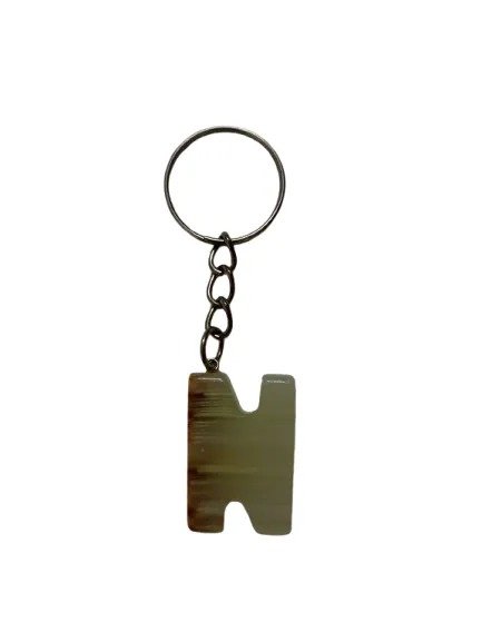 Handcrafted Onyx Marble Alphabetic Keychain - Image 3