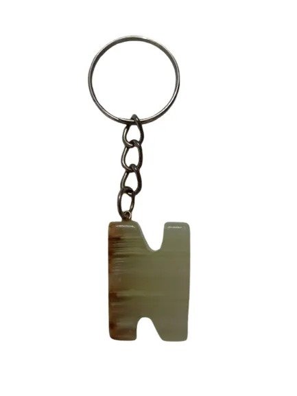 Handcrafted Onyx Marble Alphabetic Keychain - Image 4