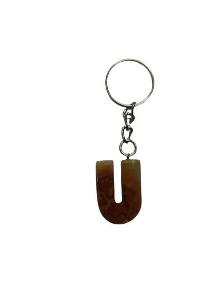 Handcrafted Onyx Marble Alphabetic Keychain - Image 5